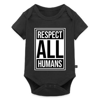 Déclaration du respect de tous les humains : l’humanité - Body à manches courtes Premium Bébé - noir - Devant