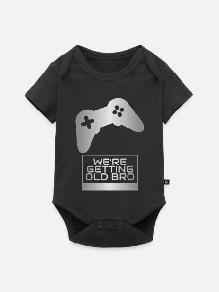 Old Bro Retro Gamer Tee - Baby Premium Kurzarmbody - Schwarz