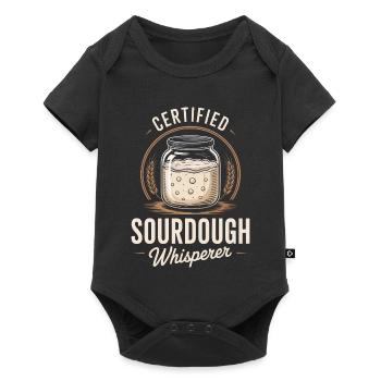 Certified Sourdough Whisperer - Baby Premium short-sleeve bodysuit - black - Front