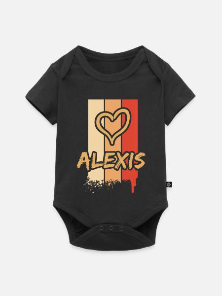 Alexis - Baby Premium Kurzarmbody - Schwarz