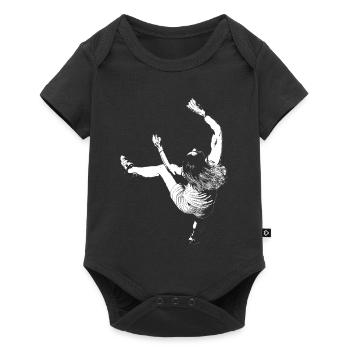 Climbing motif for dark products - Baby Premium short-sleeve bodysuit - black - Front