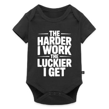 The Harder I Work The Luckier I Get - Baby Premium short-sleeve bodysuit - black - Front