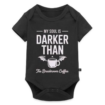 Dunkler als Kaffee-Seele - Baby Premium Kurzarmbody - Schwarz - Vorne