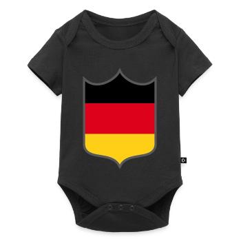 Blason du drapeau allemand - Body à manches courtes Premium Bébé - noir - Devant