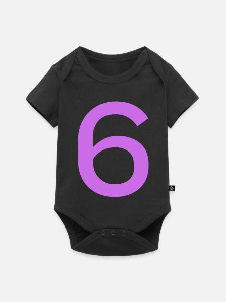 6 - Baby Premium Kurzarmbody - Schwarz