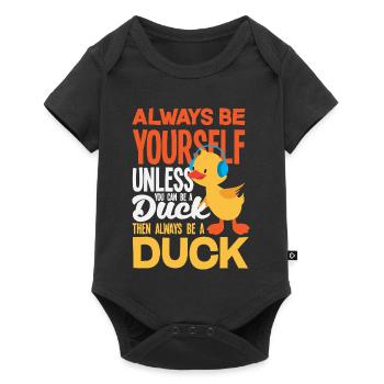Motifs drôles de canards Citons amoureux de canards - Body à manches courtes Premium Bébé - noir - Devant