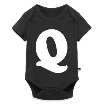 Large Q Style Print | Letter Q | Q Logo - Baby Premium short-sleeve bodysuit - black - Front