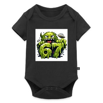 Green Slime Monster 67 - Baby Premium short-sleeve bodysuit - black - Front