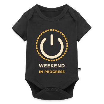 Weekend in progress - Baby Premium short-sleeve bodysuit - black - Front
