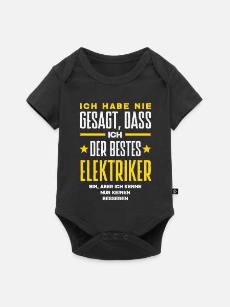 Bester Elektriker Beruf Spruch - Baby Premium Kurzarmbody - Schwarz