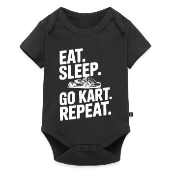Mange. Dors. Go Kart. Répétez. - Body à manches courtes Premium Bébé - noir - Devant