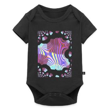 Psychedelic Neon Spiral - Baby Premium short-sleeve bodysuit - black - Front