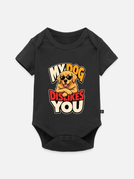 Golden Retriever - Baby Premium Kurzarmbody - Schwarz