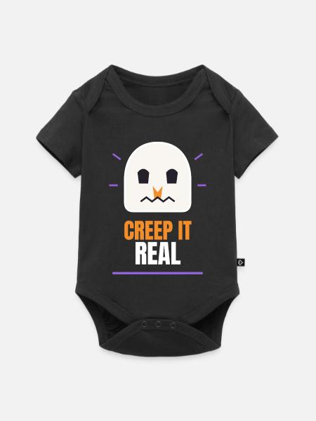 Creep It Real Ghost Tee - Baby Premium Kurzarmbody - Schwarz