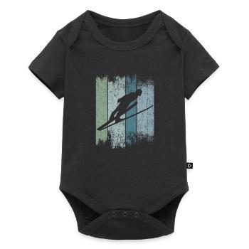 Saut à ski, saut à ski, sauteurs à ski, saut à ski - Body à manches courtes Premium Bébé - noir - Devant