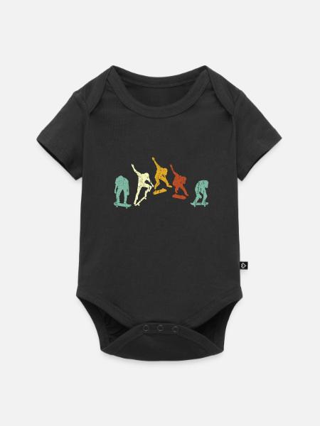 Skateboarding, skateboarding, skaters, skateboarders - Baby Premium short-sleeve bodysuit - black