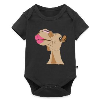 camel - Baby Premium short-sleeve bodysuit - black - Front