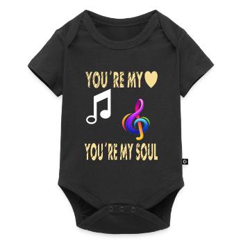 You 800 my heart You 1000 - Body à manches courtes Premium Bébé - noir - Devant