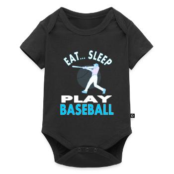 Jeux de baseball Joueurs de baseball Battes de baseball - Body à manches courtes Premium Bébé - noir - Devant
