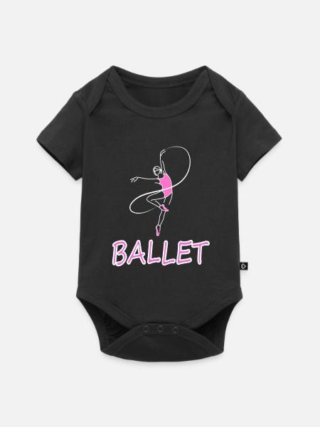 Ballett tanzen Balletttänzer Balletttänzerin gift - Baby Premium Kurzarmbody - Schwarz