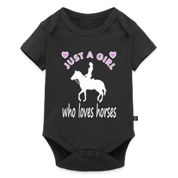 Amateurs de chevaux pour les filles qui aiment le poison des chevaux - Body à manches courtes Premium Bébé - noir - Devant