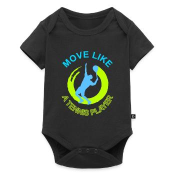 Tennis play raquette de tennis court de tennis cadeau - Body à manches courtes Premium Bébé - noir - Devant