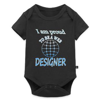 Web-designer Sofware Internet Website Geschenkidee - Baby Premium Kurzarmbody - Schwarz - Vorne