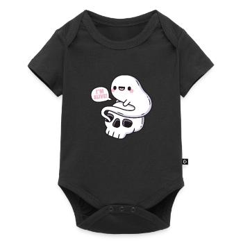 Cute Ghost And Skull Im Alive Funny - Baby Premium short-sleeve bodysuit - black - Front