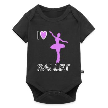 Love Ballet Dancing Ballet Dancer Gift Idea - Baby Premium short-sleeve bodysuit - black - Front