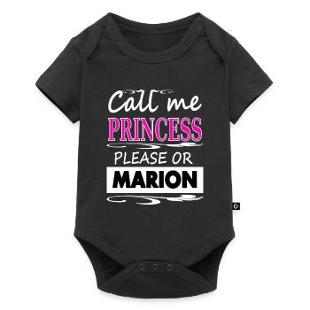 Je m’appelle Marion Princess Marion Gift Idea - Body à manches courtes Premium Bébé - noir - Devant