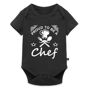 Je suis un chef, cuisine délicieuse, cuisinier, idée cadeau - Body à manches courtes Premium Bébé - noir - Devant