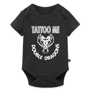 Tattoo Tätowierung doppel Drachen Spruch Geschenk - Baby Premium Kurzarmbody - Schwarz - Vorne