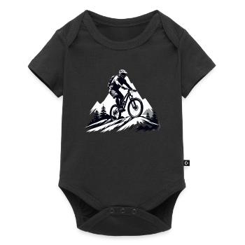 vététiste, vélo de montagne, sports de montagne, de plein air - Body à manches courtes Premium Bébé - noir - Devant
