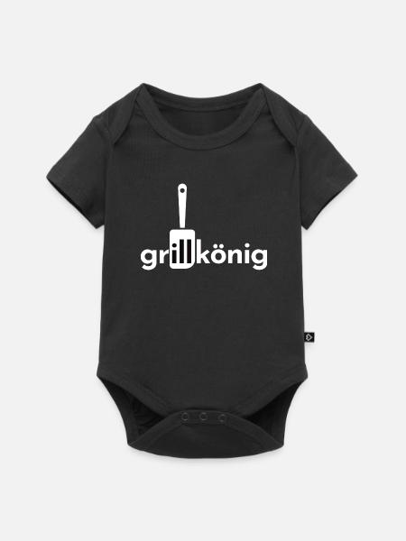 Grillkönig - Baby Premium Kurzarmbody - Schwarz