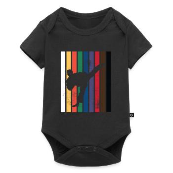 Couleurs de ceinture de karaté homme - Body à manches courtes Premium Bébé - noir - Devant