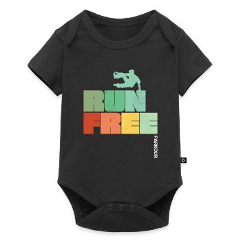 Course de Parkour gratuite - Body à manches courtes Premium Bébé - noir - Devant