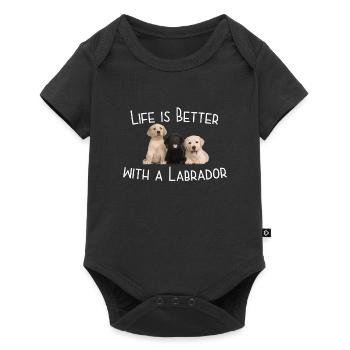 Labrador Dog Life Is Better With a Labrador - Baby Premium short-sleeve bodysuit - black - Front