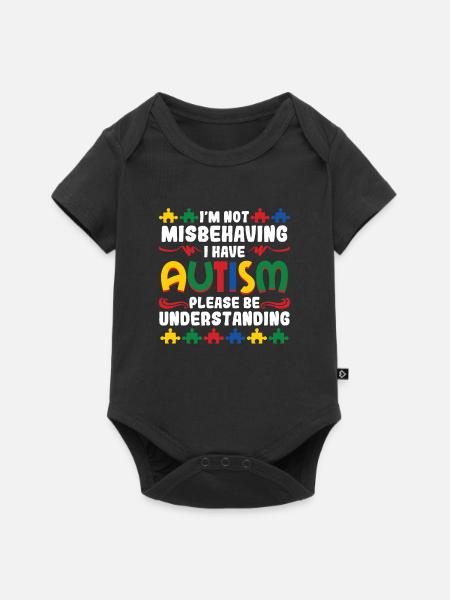 I'm Not Misbehaving - Baby Premium Kurzarmbody - Schwarz