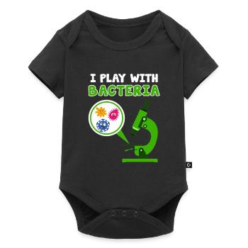 Biologist Shirt Biology Microscope Laboratory Gift - Baby Premium short-sleeve bodysuit - black - Front