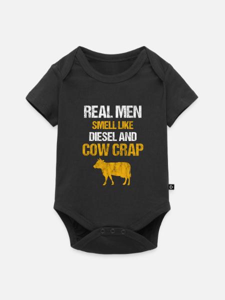 Granjero granjero granja vaca vacas regalo - Baby Premium kortärmad bodysuit - svart