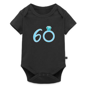 Diamond wedding anniversary saying saying gift - Baby Premium short-sleeve bodysuit - black - Front