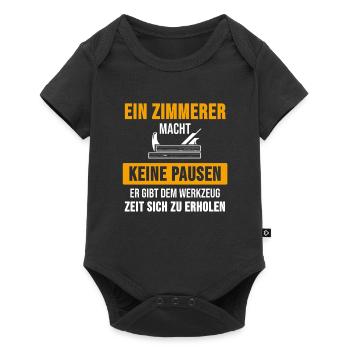 Zimmermann Zimmerer Zimmerei Lustiges Geschenk - Baby Premium Kurzarmbody - Schwarz - Vorne