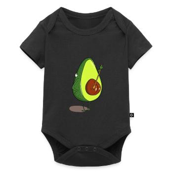 Avocado - Baby Premium Kurzarmbody - Schwarz - Vorne
