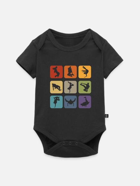 Breakdancer Breakdance B-Boying Tänzer Geschenk - Baby Premium Kurzarmbody - Schwarz