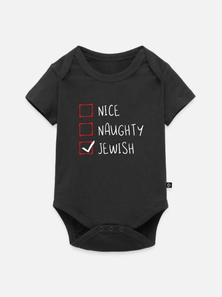 Nice Naughty Jewish - Baby Premium short-sleeve bodysuit - black