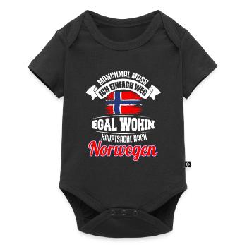 Angel Tour 2020 Norvège Pêcheurs Cadeau - Body à manches courtes Premium Bébé - noir - Devant