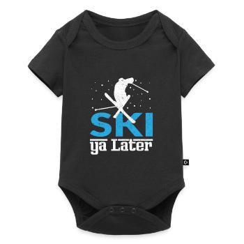 Ski Ya Later Skifahren - Baby Premium Kurzarmbody - Schwarz - Vorne