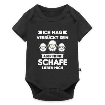 Schäfer Schaf Schafe Hirte Lustiges Geschenk - Baby Premium Kurzarmbody - Schwarz - Vorne