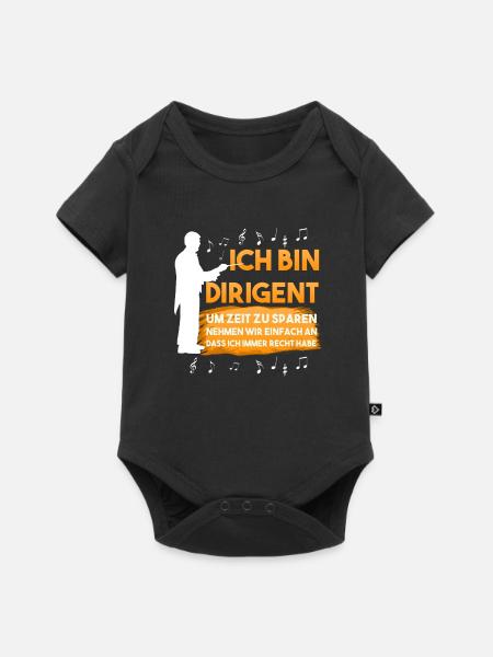 Dirigent Recht Haben Zeit sparen - Baby Premium Kurzarmbody - Schwarz