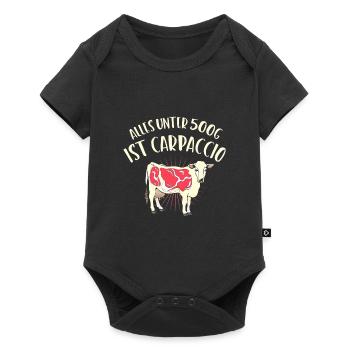 Alles unter 500 g ist Carpaccio Grillen - Baby Premium Kurzarmbody - Schwarz - Vorne